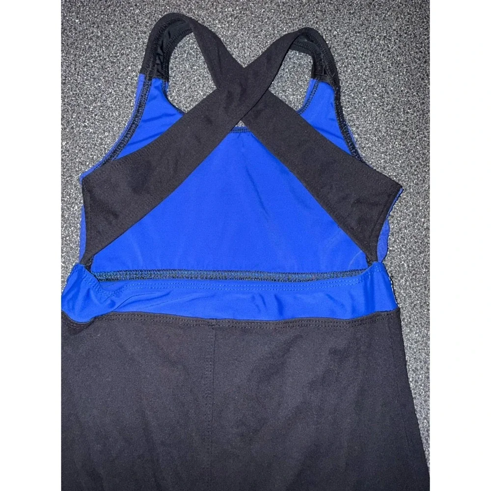 Kandi Kouture Unitard Girls Size CXL (10/12)‎ Blue and Black Dance Wear